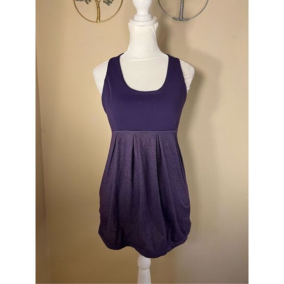 Lululemon Heathered Concord Grape Purple Power Dance Athletic Tank Top Size 4 - Picture 1 of 6